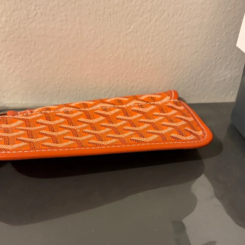 Goyard Orange Chevron Snap Wallet - Picture 3 of 10